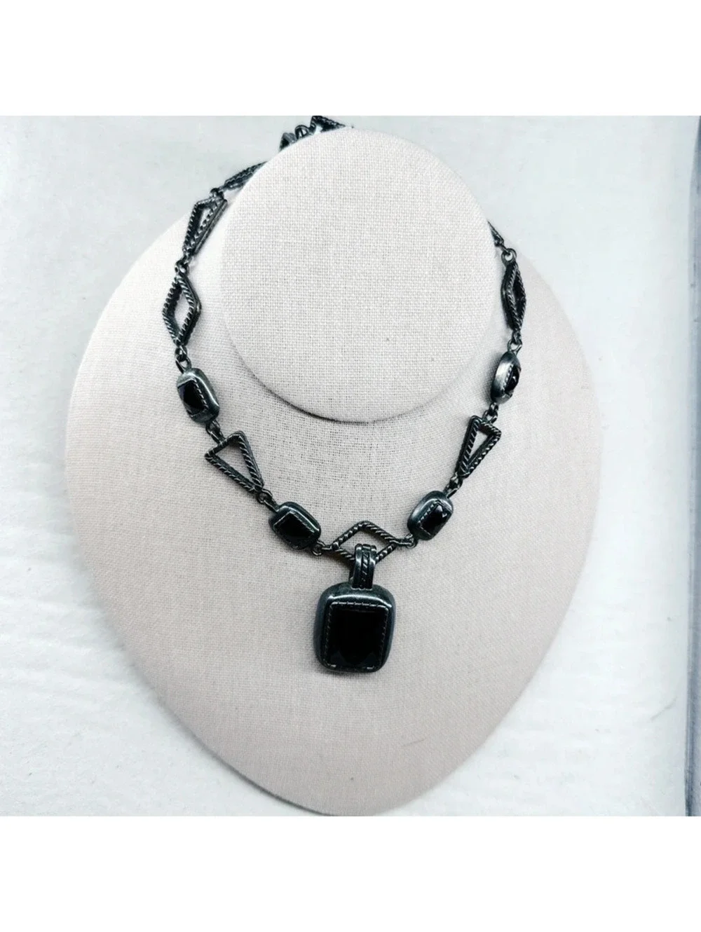 329u. Premiere Designs Gunmetal Necklace